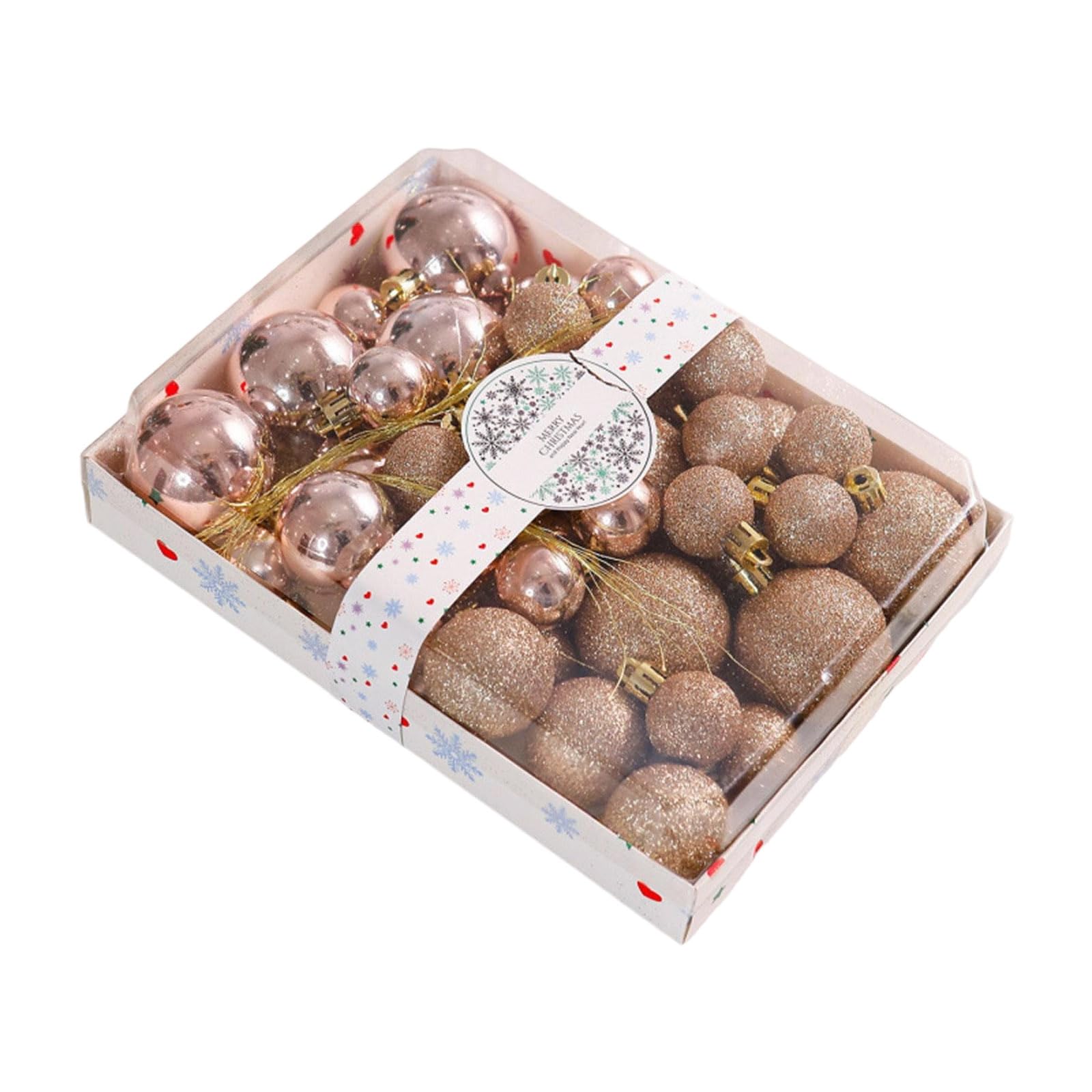 Jazuaiao Multipurpose Christmas Hanging Decorations 42Pcs Plastics Ornaments for Tree Tabletop Party Styling Christmas Decorations