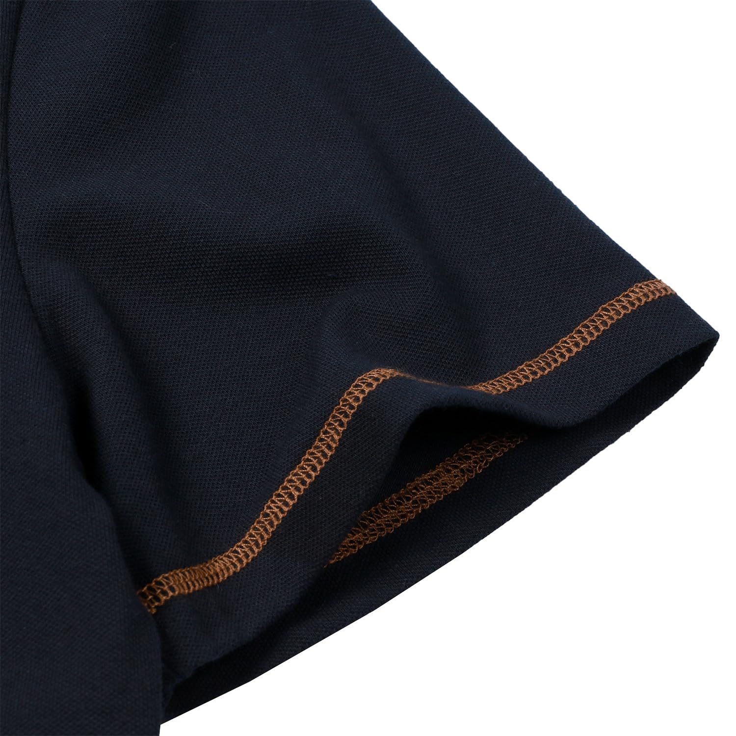Hommes Polos Manches Courtes Couleurs Contrastantes 100% Coton Golf T-Shirts avec Vraies Poches