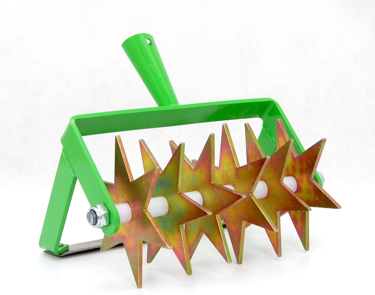 Kultivator Sternfräse mit 6 Sternen und Jätemesser, Krümler 21 cm, Bodenkrümler, Rollhacke 2-Reihe, BR: 20cm, Gartengerät EU-Produktion TMX