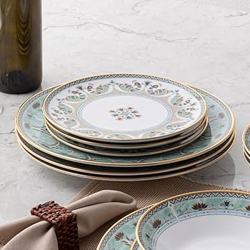 め*い様 Noritake 4人分セット シグニチャー チェーン柄　プラチナセッ p020leb-4277-2.jpg
