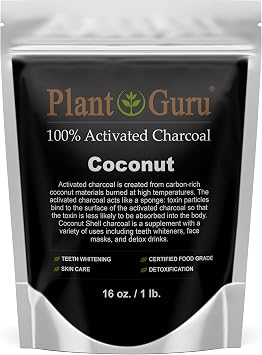 Activated Charcoal Powder 1 lb. Coconut - Food Grade Kosher Non-GMO - Teeth Whitening, Facial Mask and Soap Making. Promotes Natural Detoxification and Helps Digestion
