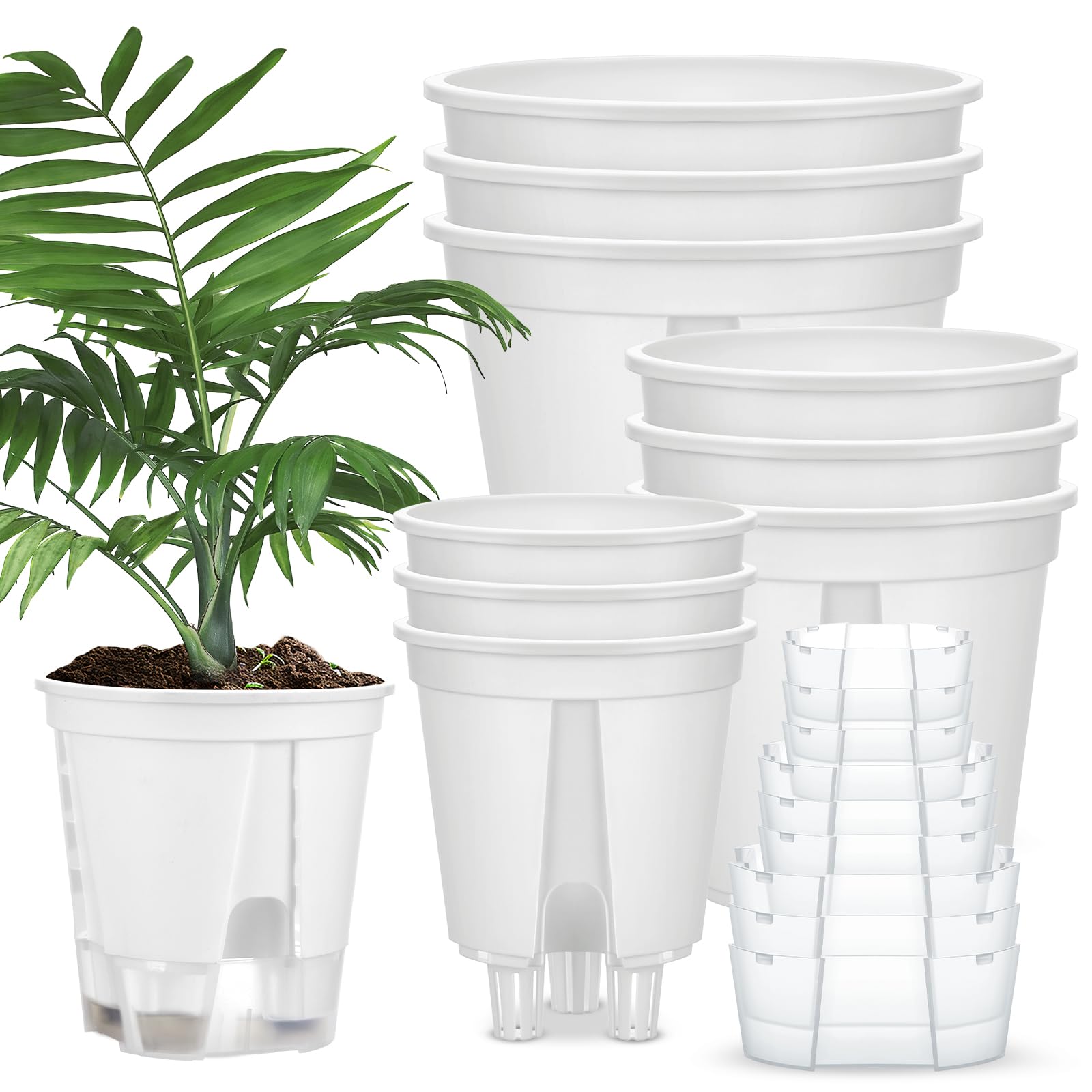 Photo 1 of Wonderjune Self Watering Planter Set (9 Pcs)