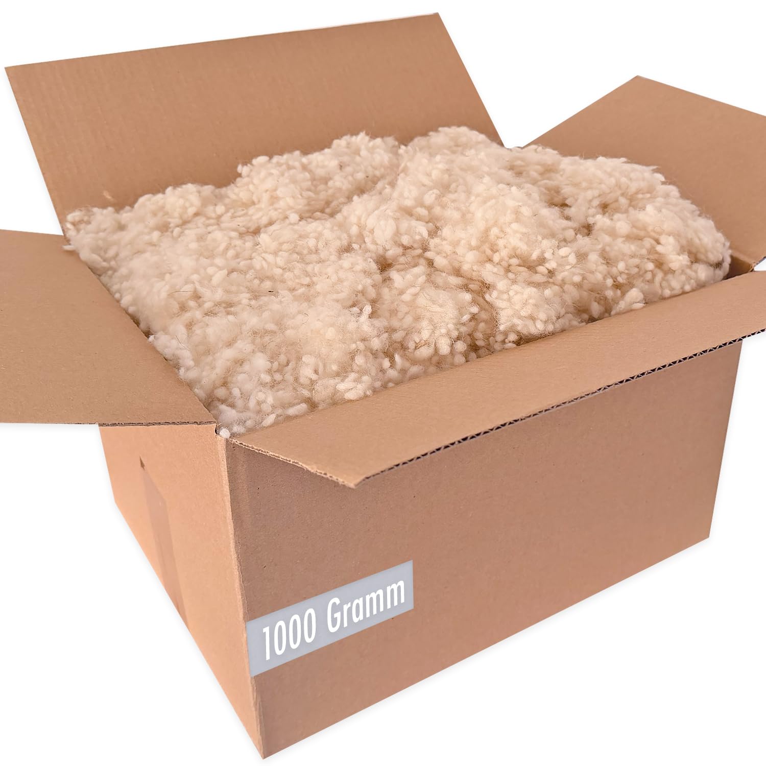 1 kg Schafwollkügelchen kbT, Kissenfüllung, Füllmaterial, Schafschurwolle, Schurwolle, Kopfkissenfüllung (1kg-Schafwollkügelchen)