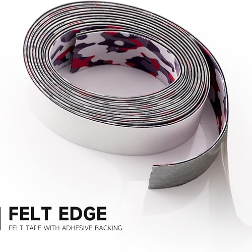 Miniatura 2 de FOSHIO Fieltro de micro fibra para envolver bordes de escobilla de goma de 6.6 ft de longitud, fieltro de camuflaje para cubrir los bordes de las