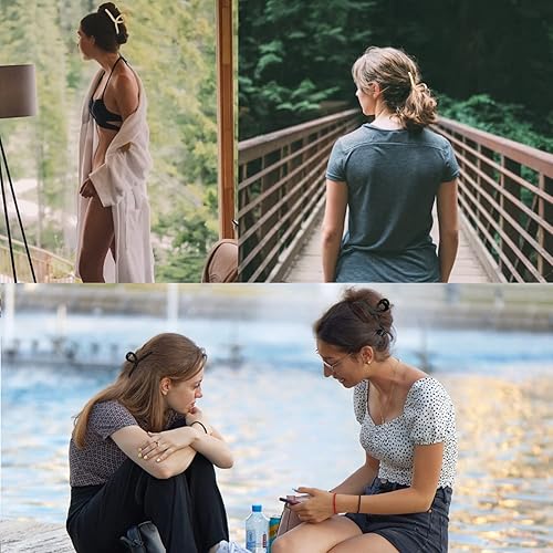 Miniatura 8 de Pinzas para el cabello grandes de 4.3 pulgadas, antideslizantes, grandes mate, pinza de mariposa de 4 colores para cabello fino y grueso, paquete de