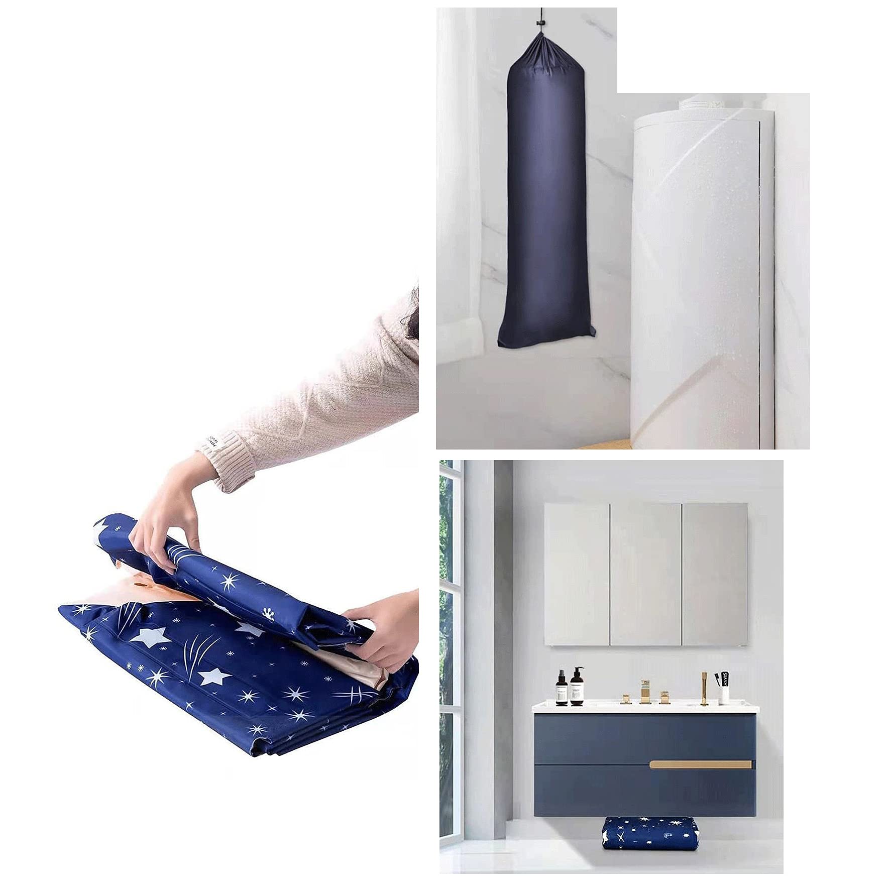 YANHE Vasca da bagno unisex, portatile, pieghevole, calda, 4 strati di tessuto, vasca da bagno autoportante, 75 cm