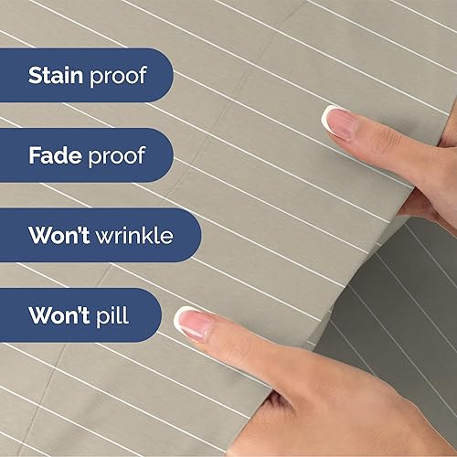 Vista 459 de Juego de sábanas de 4 piezas tamaño king, extrasuaves, transpirables y refrescantes con esquinas profundas, sábanas de fácil ajuste y sin arrugas