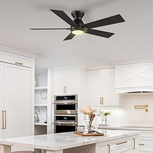 Miniatura 7 de SMAAIR Ventilador de techo inteligente de 48 pulgadas con luces y control remoto, ventilador de techo para interiores y exteriores con luces,