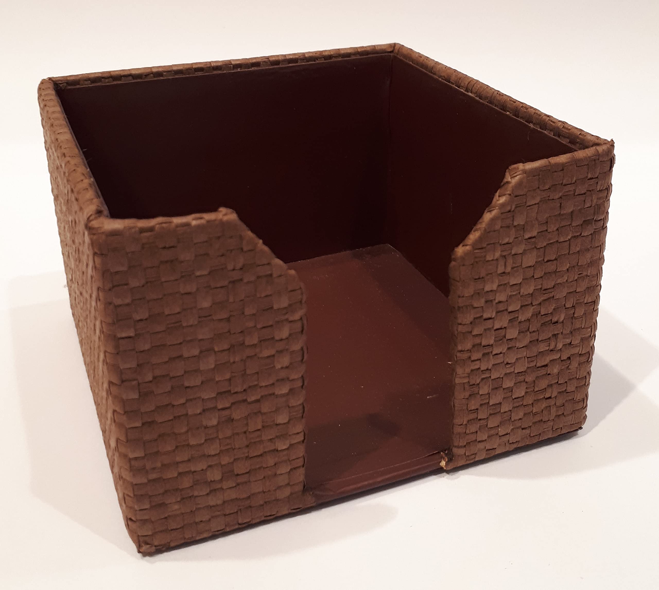 Comarco Sa Brown fabric memo holder 11 x 11 x 7 cm