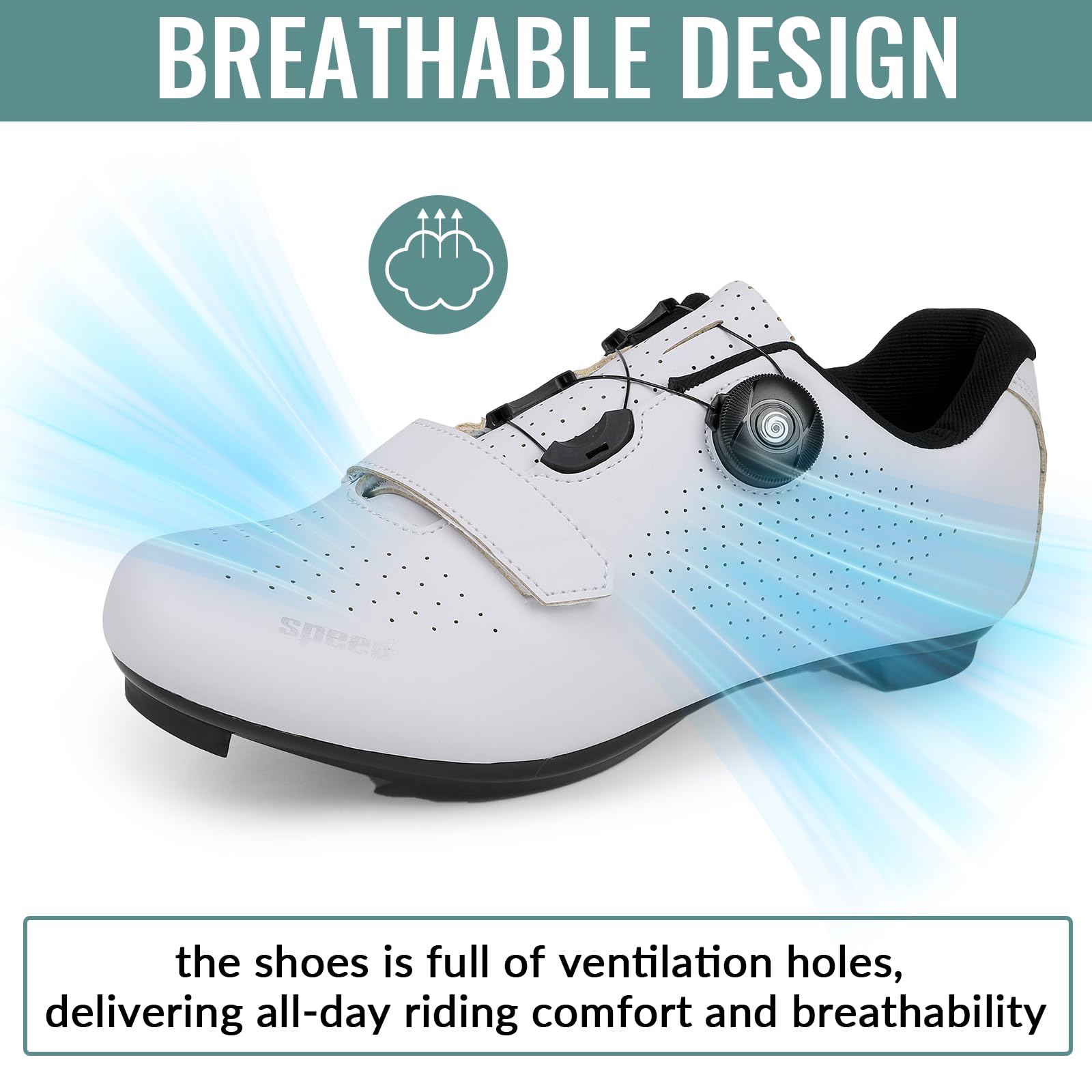 FANSU Fahrradschuhe für Herren und Damen, Rennradschuhe mit Delta-Cleats, kompatibel mit Look SPD-SL