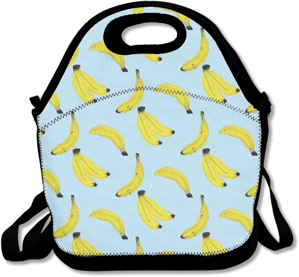 Fresh Bananas Insulated Lunch Bag Picnic Lunch Tote For