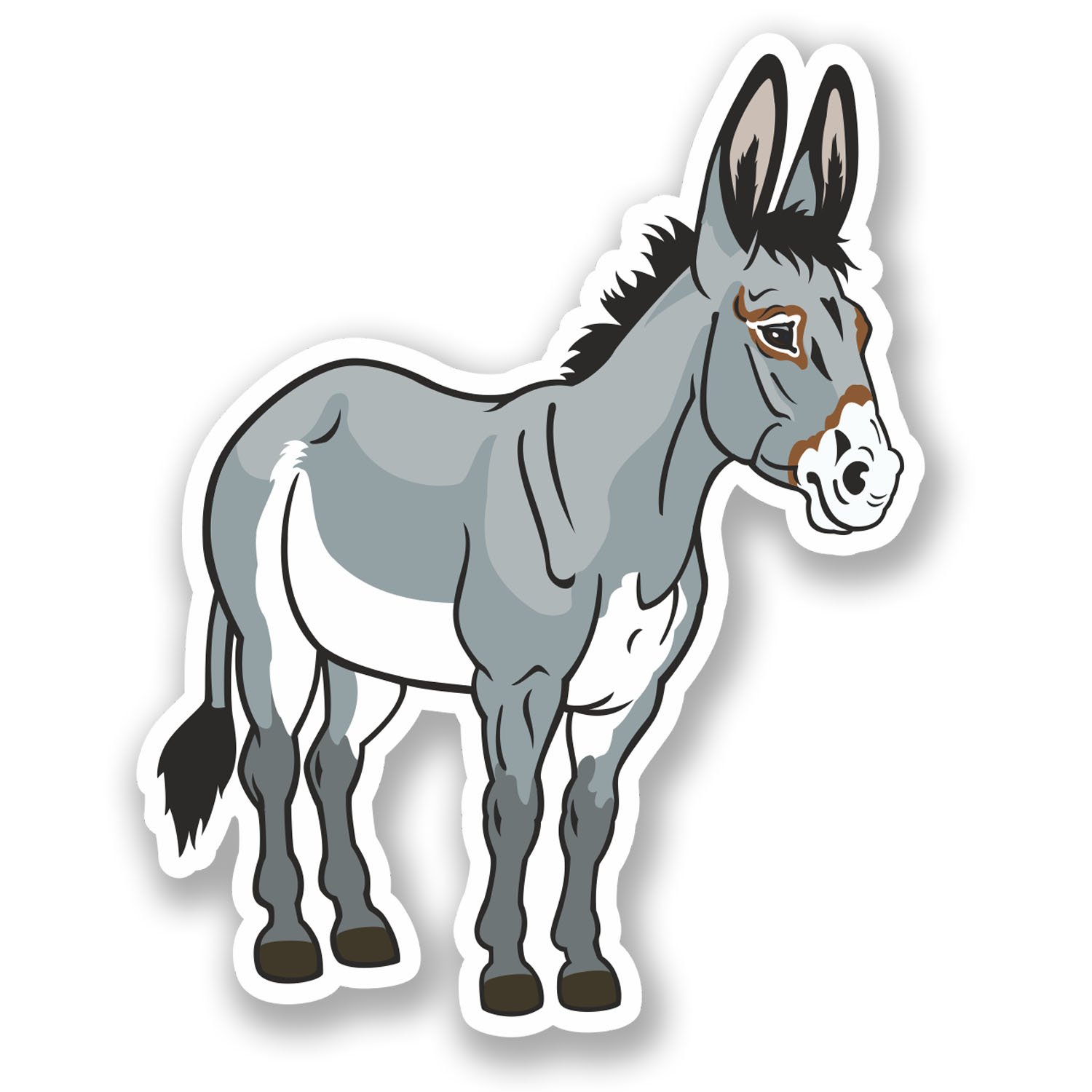 2 x Donkey Vinyl Sticker Luggage Travel Bike Laptop Helmet Gift Skateboard #4566 (8cm Wide x 10cm Tall)