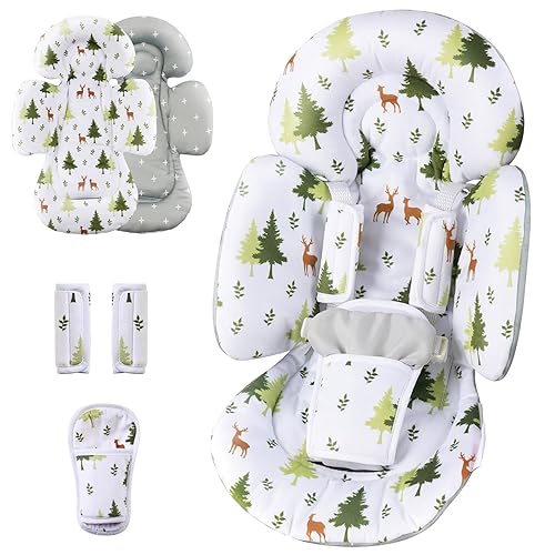 Miniatura 10 de Inserto de asiento de coche para bebé Genérico Compatible con columpio Mamaroo y columpio Graco y asiento de coche para bebé, soporte de cabeza y