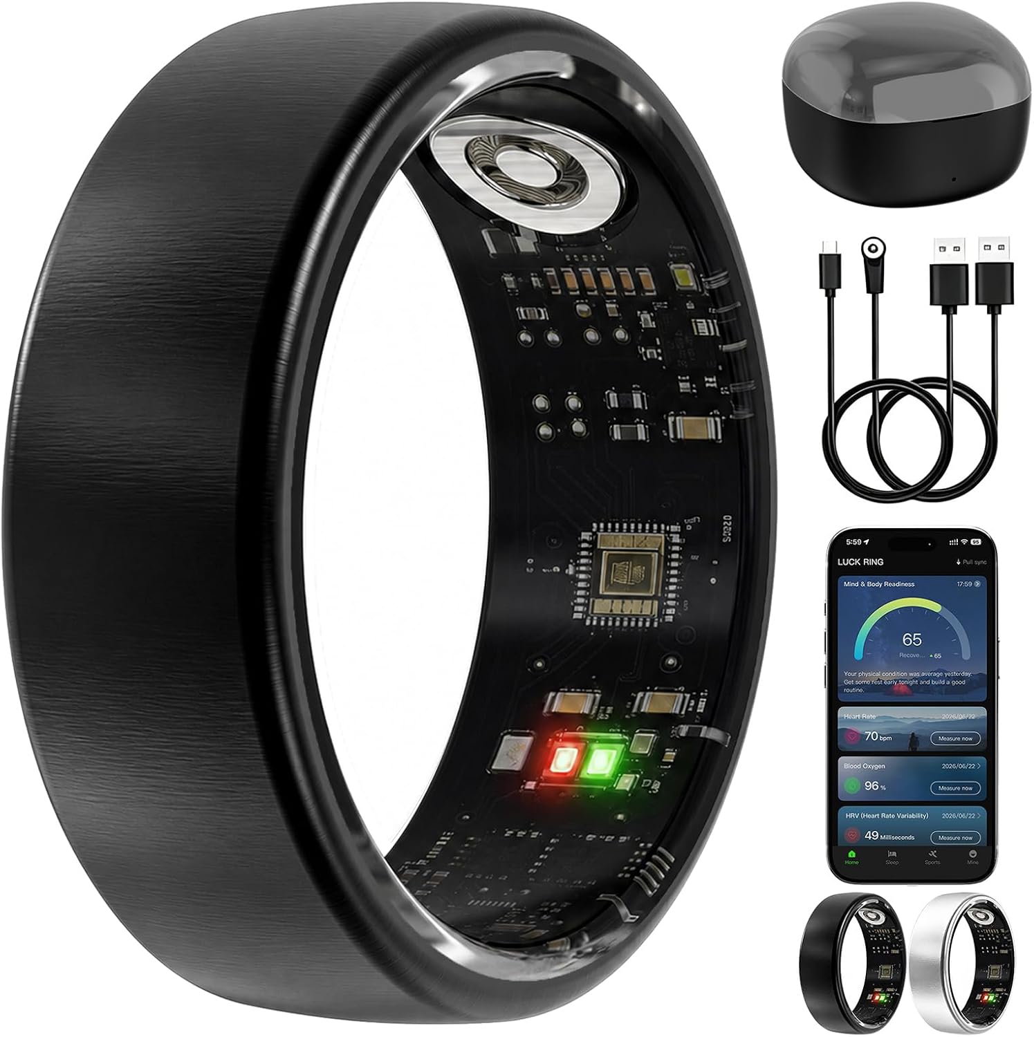 Smart Ring Wearable Health Metrics...