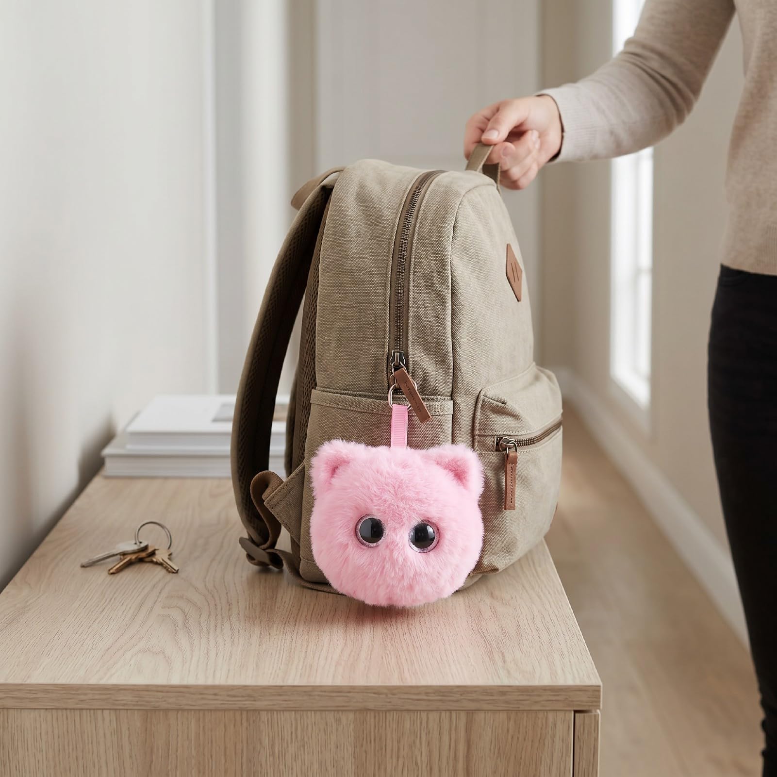 Sxhlseller Peluche AI ​​Smart Cat, Compagno Parlante Interattivo con Chat Multilingue, Gioco di Ruolo Adattivo, App per Clonazione Vocale, Robot AI per L'apprendimento Emotivo (Rosea)