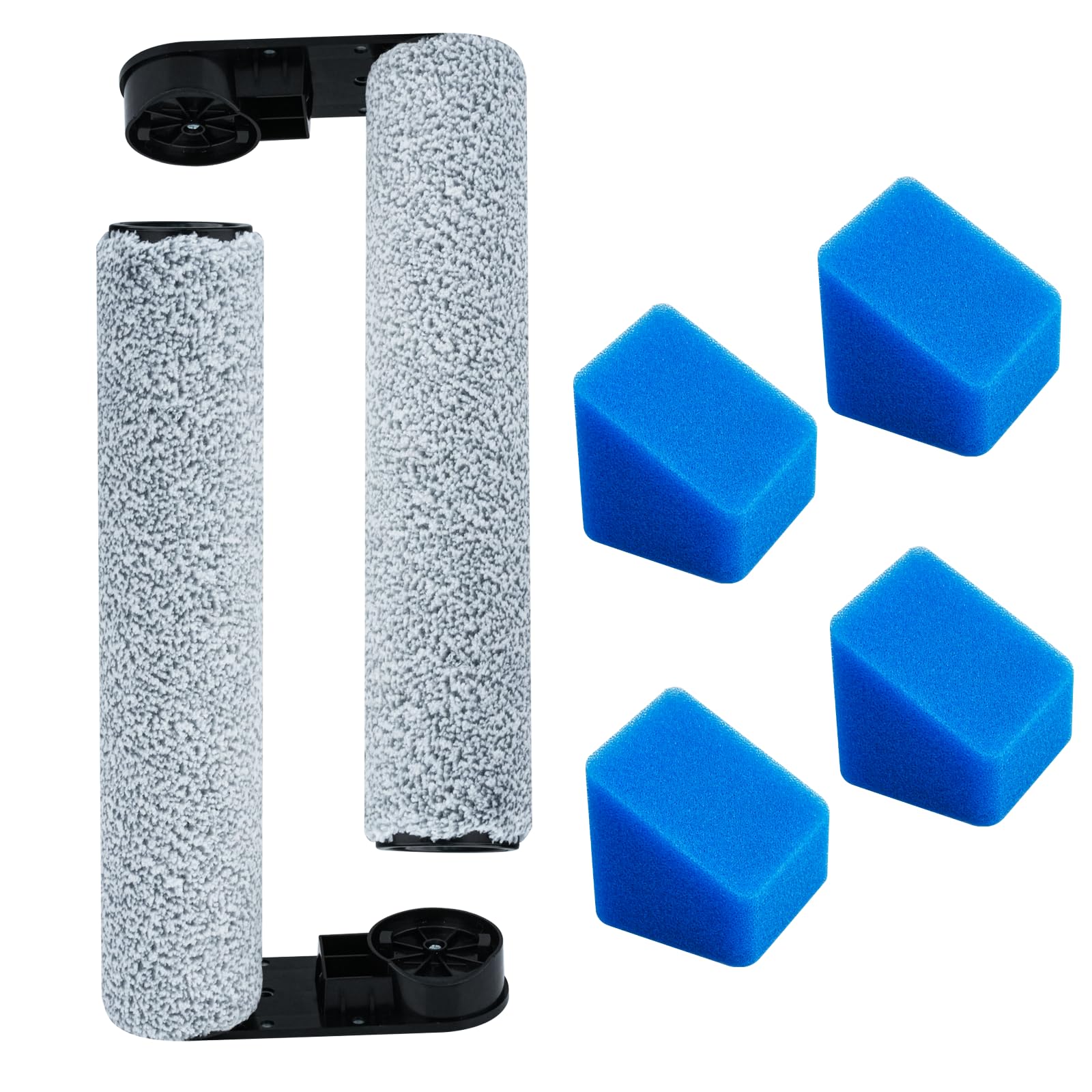 Juego de accesorios para aspiradora Eureka NEW430 y JONR ED12 – Recambio para aspiradora en seco y húmedo, 2 rodillos de cepillo + 4 filtros