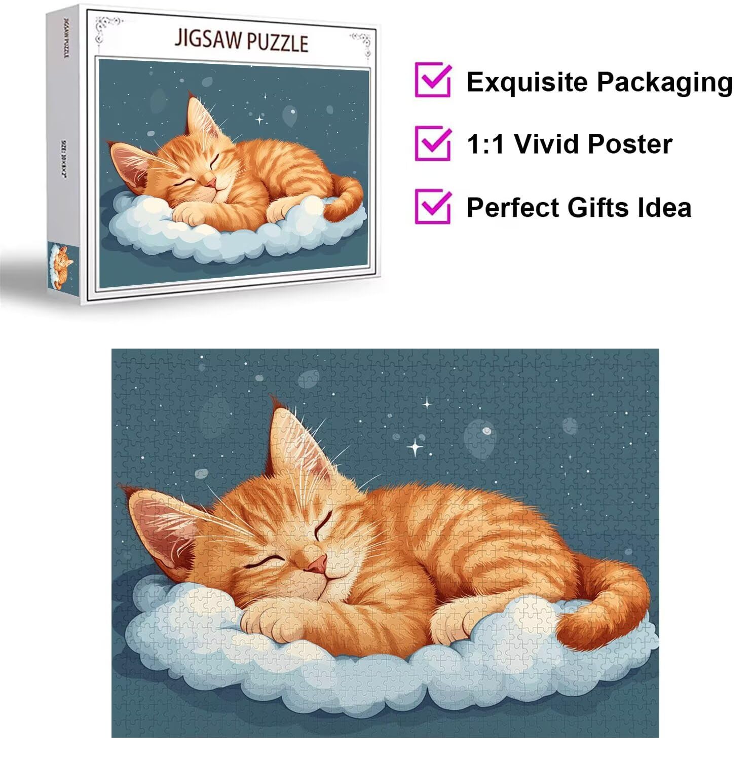 Puzzle 4000 Pezzi Cartoni animati Puzzle Classici per Gioco Familiare n-371 | Impossibile Puzzles, Intrattenimento Creativo, Rilassamento e Intelligence, Regalo per Amore e Amico, Decorazioni Casa, gatto
