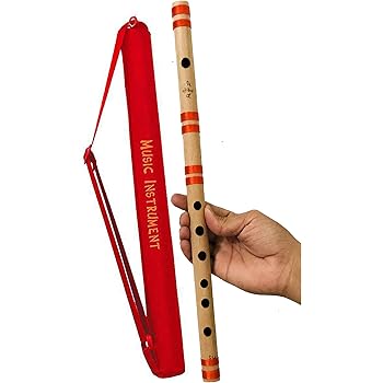 HISCIN Bamboo Flute for Deep Low Frequency Sonorous Notes, 17-inch (Multicolour)