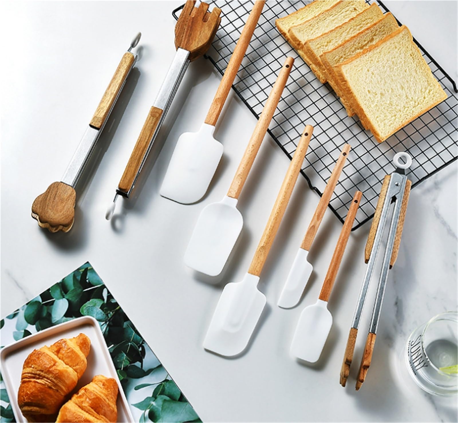 Szczypce Do Gotowania I Grilla Szczypce Do Grilla Z Drewnianą Rączką I Drewnianą Rączką Do Grillowania Na Węglu Drzewnym Szczypce Do Mięsa(Palm type)