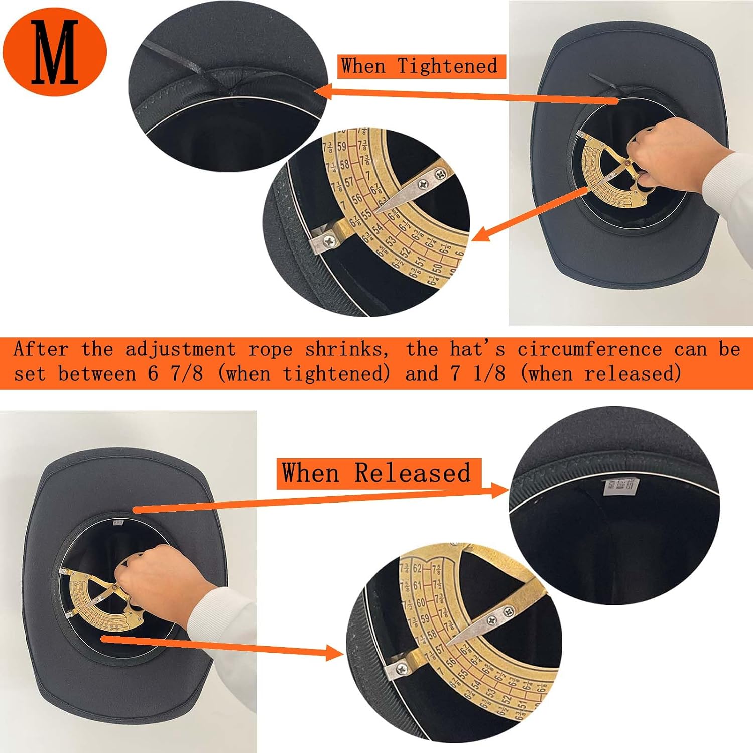 Frijpack Hat Stretcher – Adjustable Wooden Hat Shaper For Fitted, Cowboy & Baseball Caps
