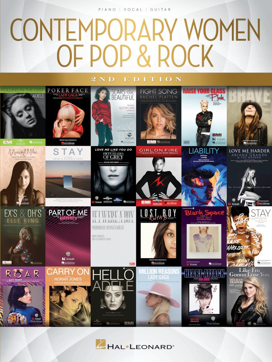 Contemporary Women of Pop and Rock | Recueil de Chansons Partitions Piano Vocal Guitare | 25 Tubes Modernes Artistes Féminines avec Paroles Accords et CD Playalong | 2ème Édition Niveau Intermédiaire