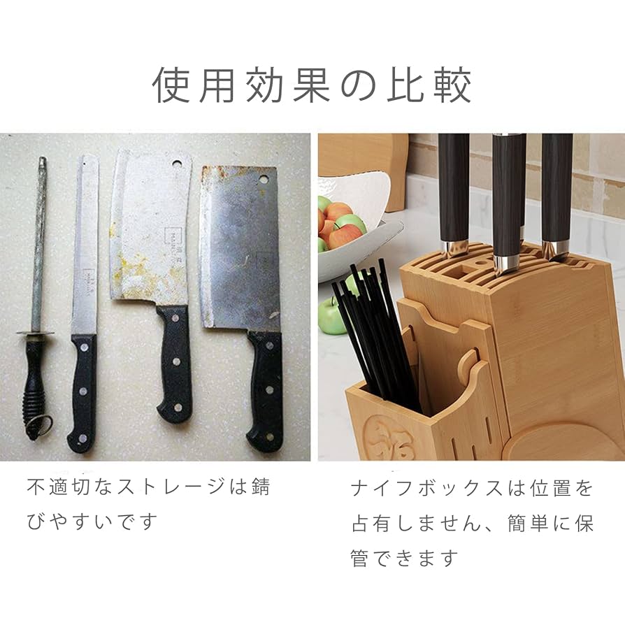 木製包丁スタンド 7本用 抗菌防カビ Amazon | mikketa 包丁立て 木製 包丁スタンド 滑り止め 7本用