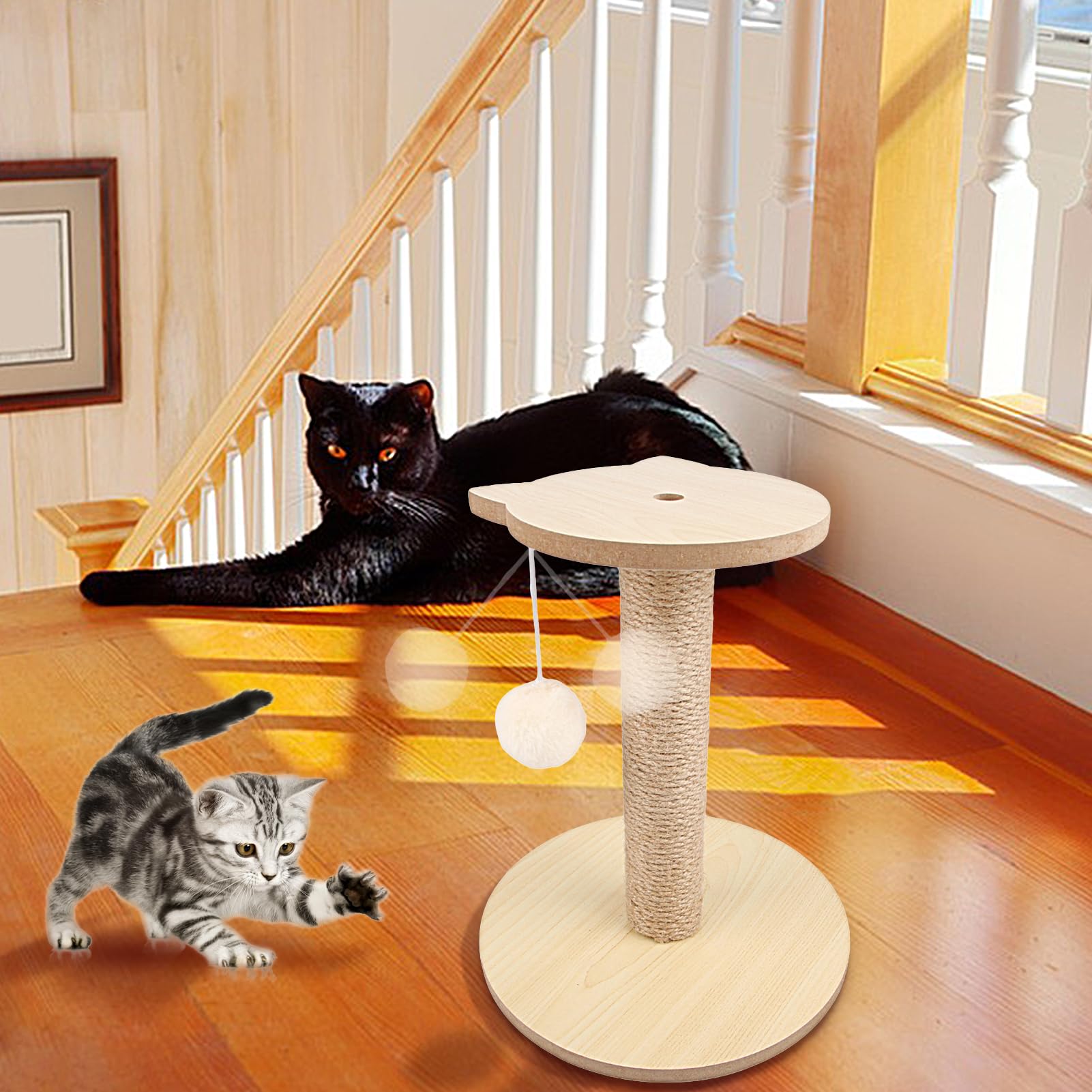 Cat Scratcher Lounger Eco Sisal Cat Tree In 1: Scratcher Post