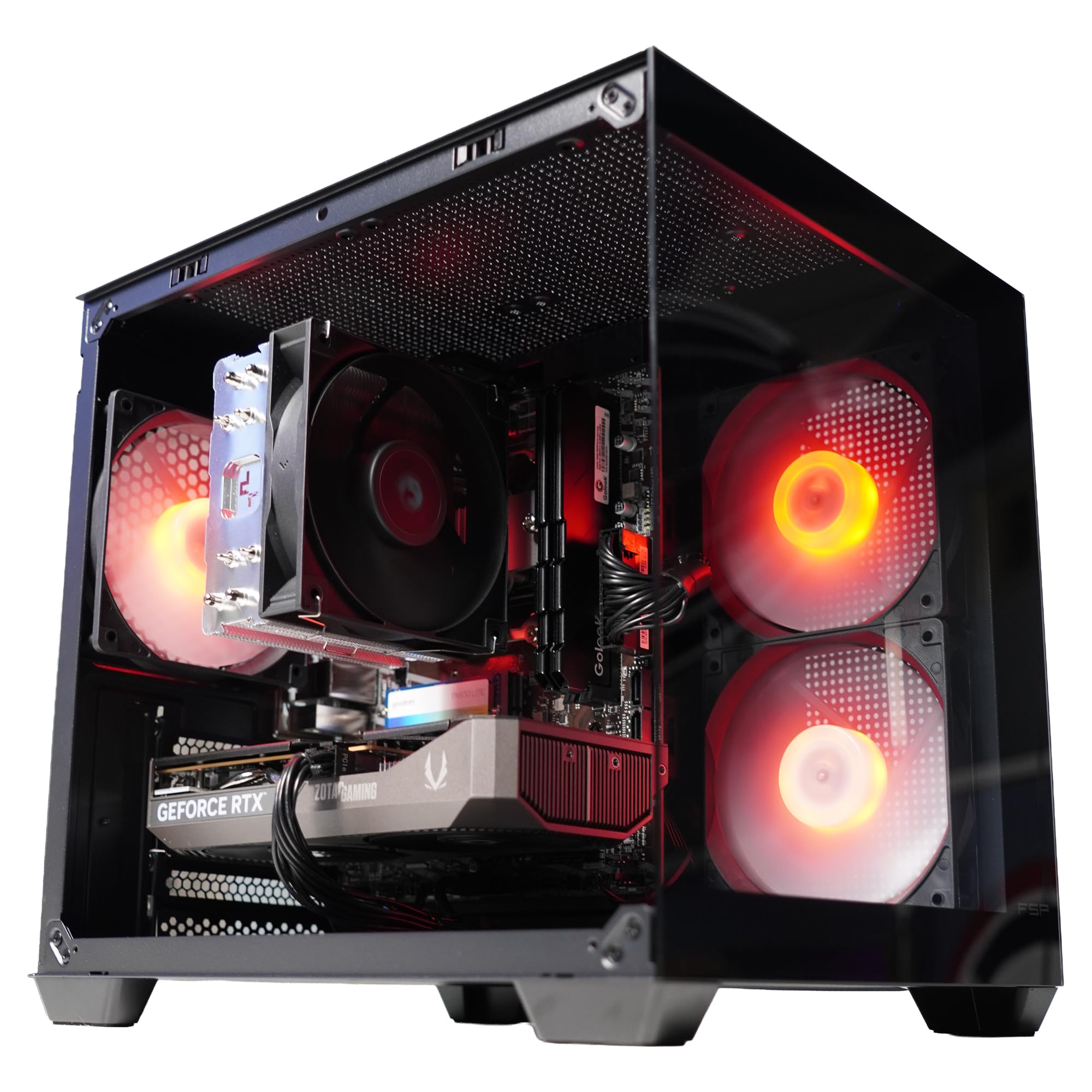 Golook PC Gaming Fisso, R5 4500, RTX 5050 8GB GDDR7, 32GB RAM, 500 GB NVME M.2 Gen4, WiFi, Computer Fisso Essential