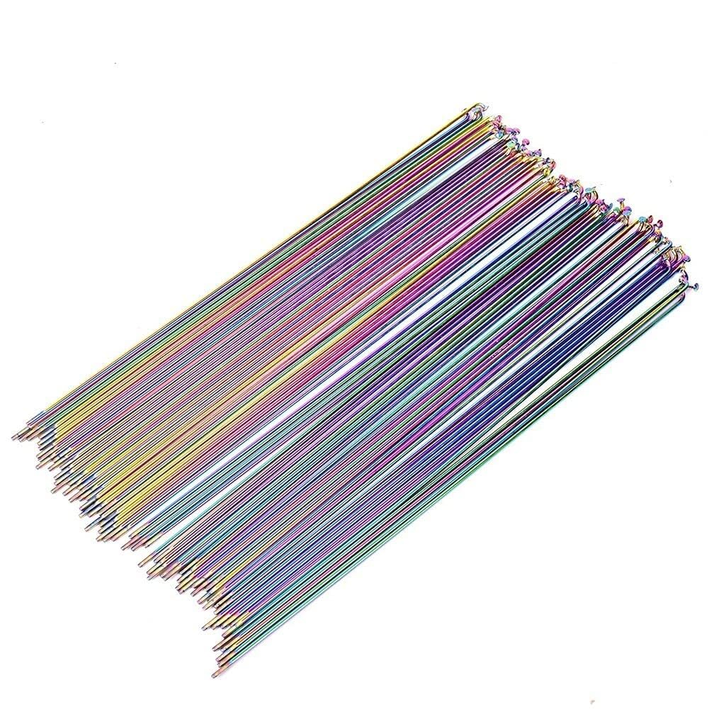 Raggi Bicicletta Raggi 36 Pezzi for Bicicletta in Acciaio Inossidabile 257-293mm 14G MTB Mountain Bike Raggio Componenti for Biciclette Parti di Ruote for Ciclismo