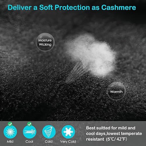 Miniatura 2 de Guantes de invierno cálidos, aptos para pantalla táctil, para clima frío, guantes de conducción, resistentes al viento, antideslizantes, guantes