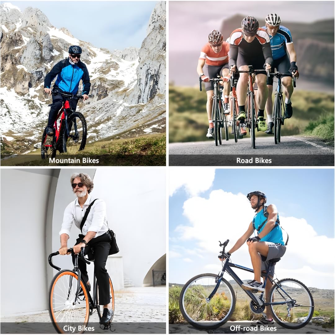 Sella Bicicletta Ergonomica Uomo Donna in Memory Foam | Traspirante con Sistema AirFlow Antiprostata | Sella MTB, Bici da Strada e Città – Comfort e Assorbimento Urti - Removibile e Lavabile