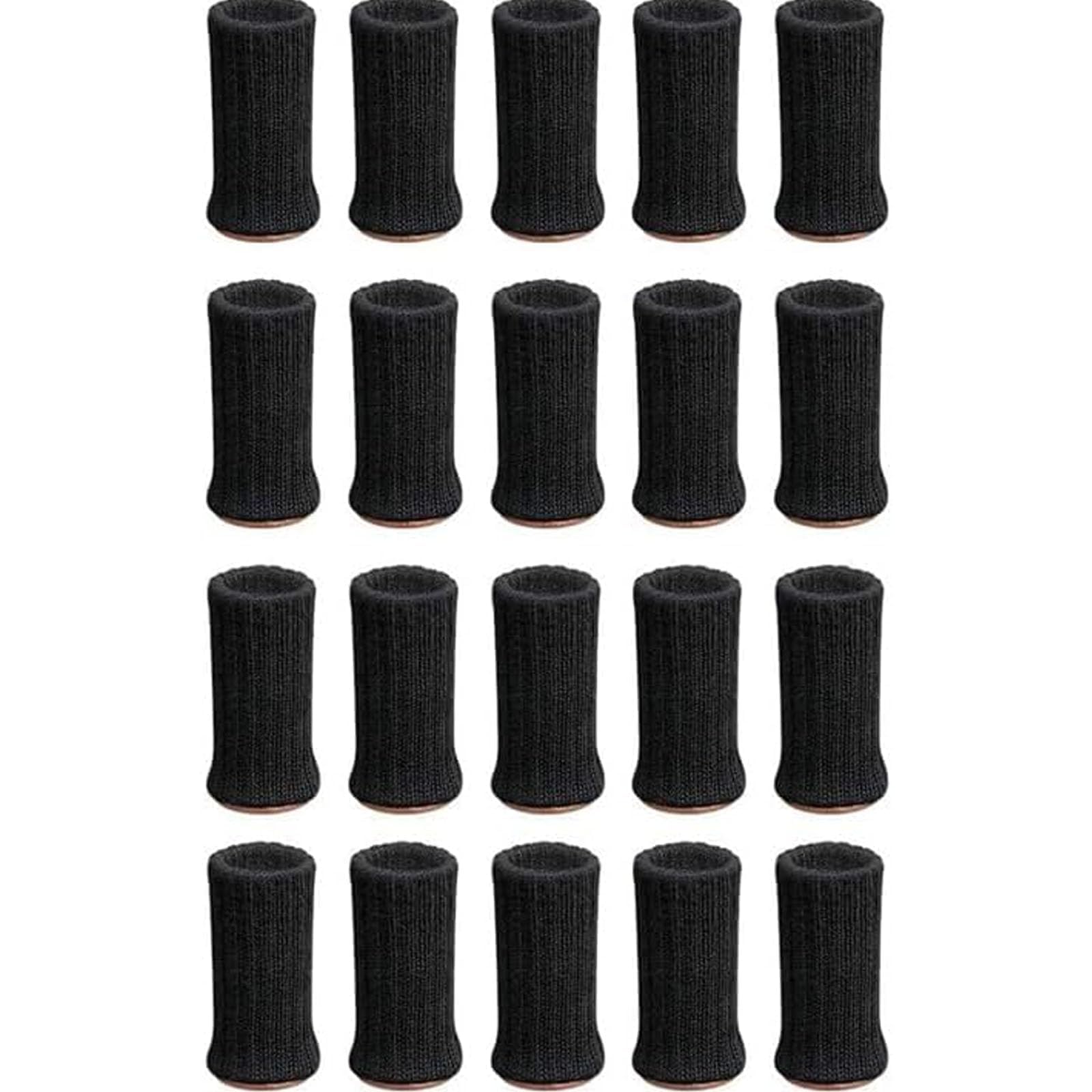 Zbssny 20 Pcs Chair Leg Socks With Felt Pads, Double Layered Non Slip Knitted Furniture Booties For Home School Office Library