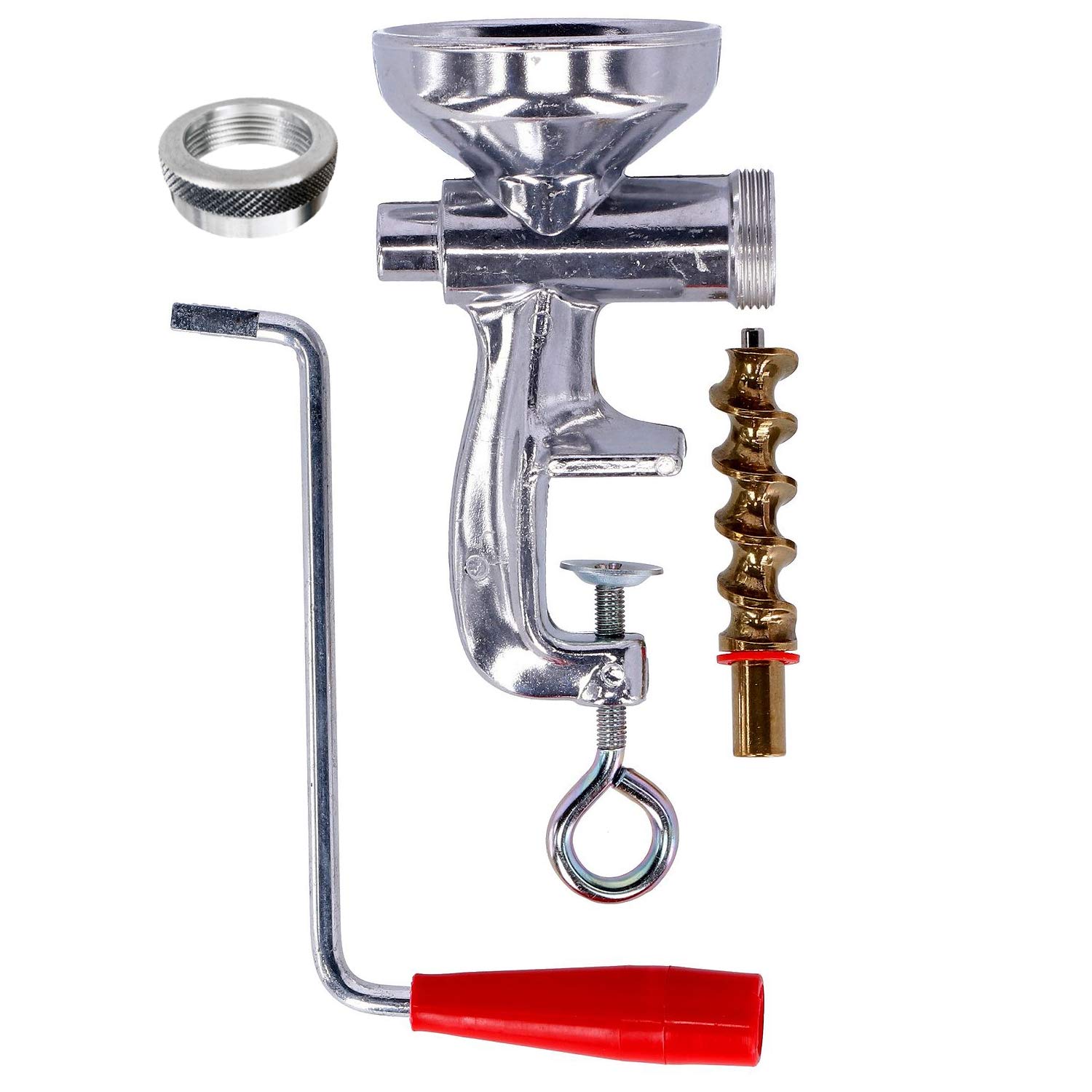 Prensa para pasta fresca con 3 matrices de latón y virola de aluminio | para espaguetis, macarrones y bucatini | Máquina para hacer pasta