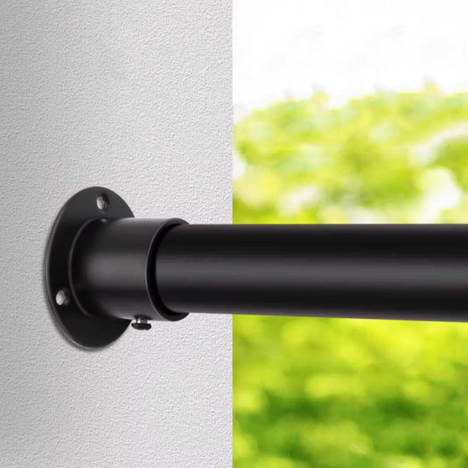 Black Closet Rod Holder for Clothes, Adjustable Shower Pipe for Laundry Room, Balcony & Bathroom, 60cm Drying Rod & Room Divider, Durable & Space-Saving.