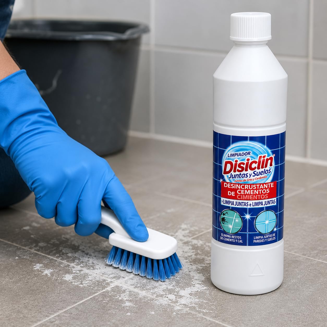 RASMACOR | Disclin Limpia Juntas y Quitacementos 750 ml | Pack 12 Unidades | Limpiador para Juntas de Gres y Cerámica