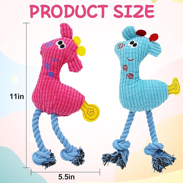 Foto 2 de 7 de Omnikryp 2 Piezas Juguetes para Perros, Juguetes con Sonido para Dog, Dog Toys Indestructible
