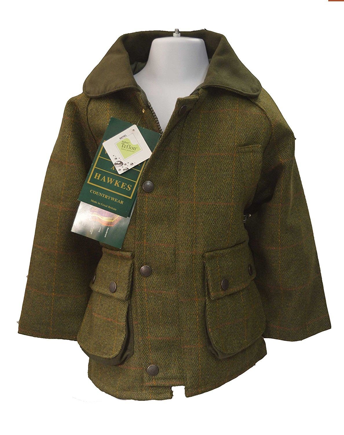 Walker and Hawkes - Noah - Chaqueta Infantil de Tweed - Abrigo Inspirado en la equitación y la Caza