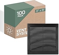 Vista 35 de Vent Systems 3 x 3 pulgadas (dimensiones de apertura) - Cubierta de ventilación de plástico blanco Soffit - Rejilla de ventilación cuadrada plana