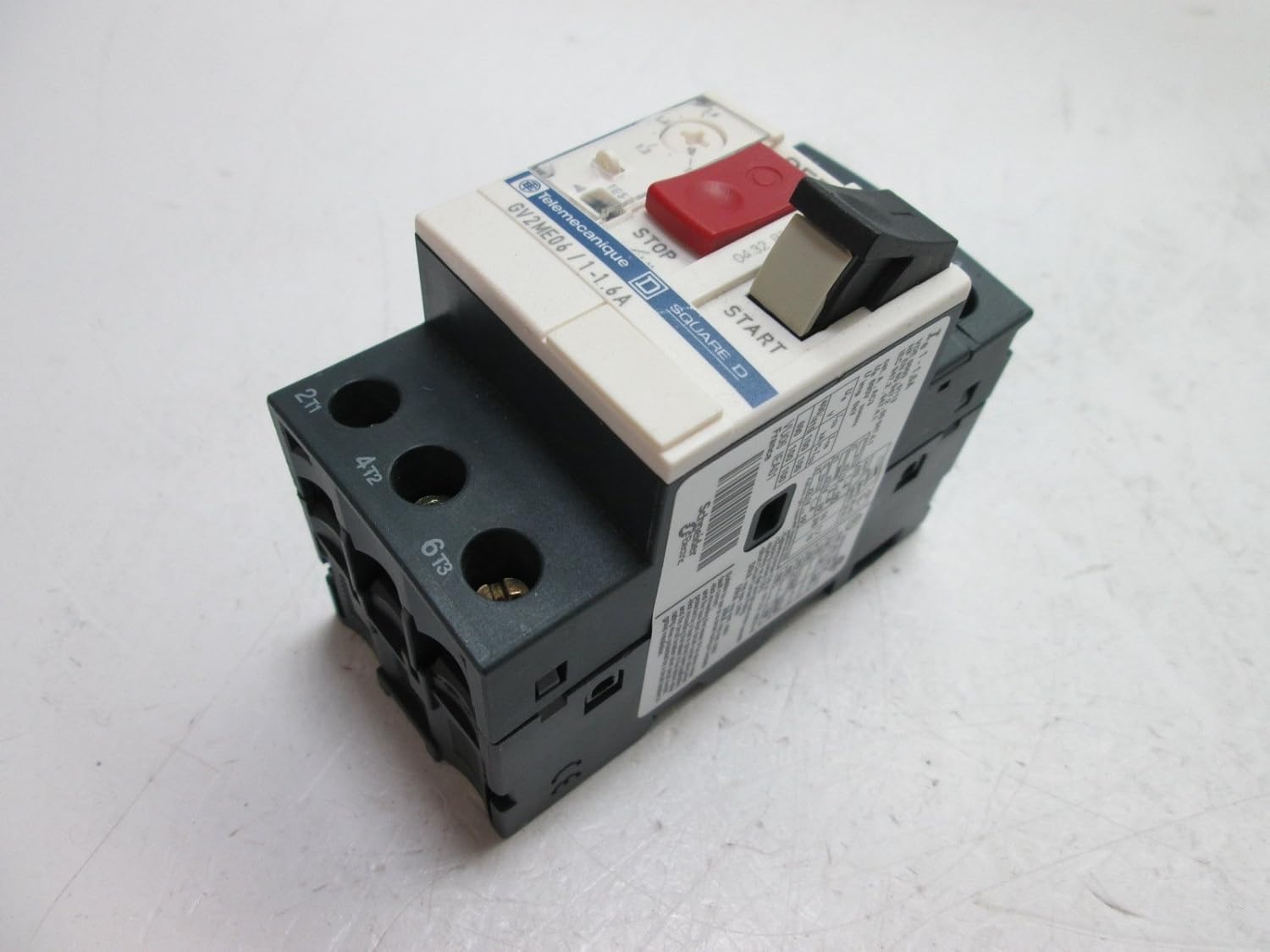 Telemecanique GV2ME06/1-1.6A 3-Pole Motor Starter, Voltage: 690V, Current 1-1.6A