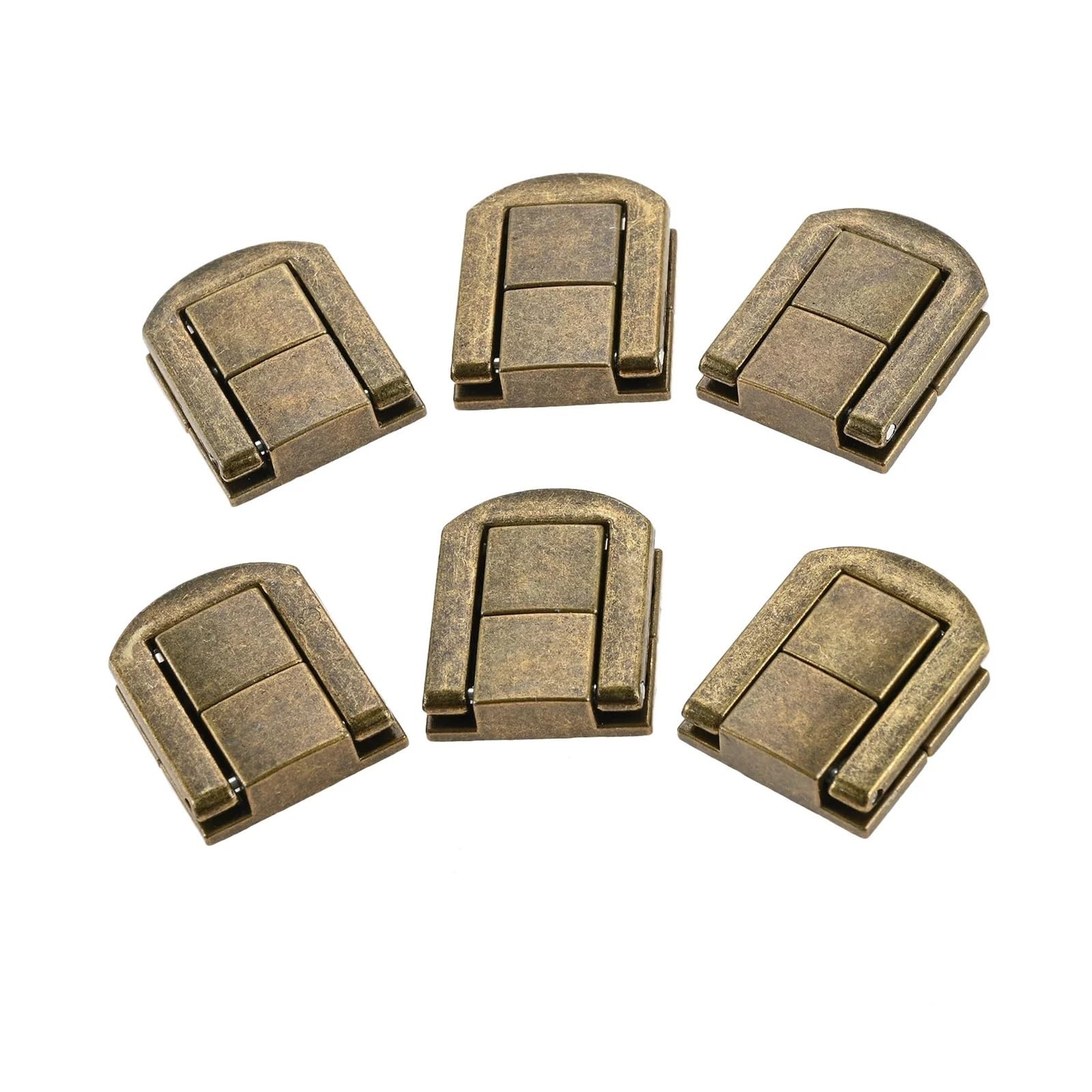 10Pcs 20 * 25mm Antique Toggle Catch Lock Zinc Alloy Hasp Latch Clasp for Jewelry Box Suitcase Buckle Clip Furniture Hardware(Antique Bronze)