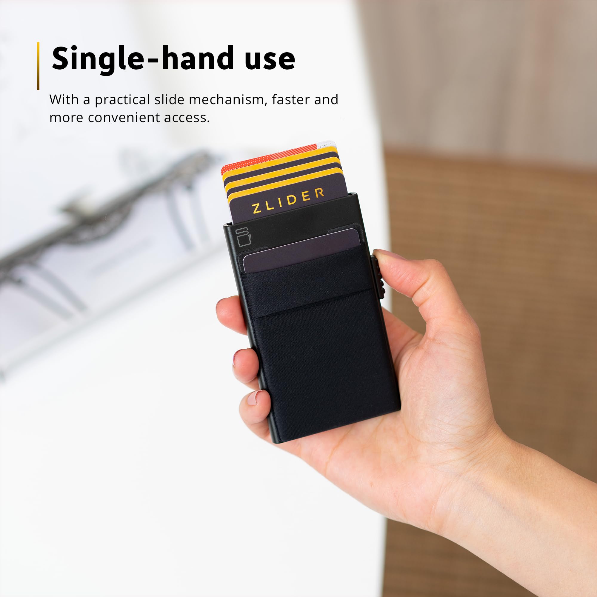 Credit Card Holder Slim Wallet | etui na karty z portfelem RFID | etui na karty męskie z przegródką na monety | nowoczesne etui na karty kredytowe z aluminium | Smart Portmonee męski i damski