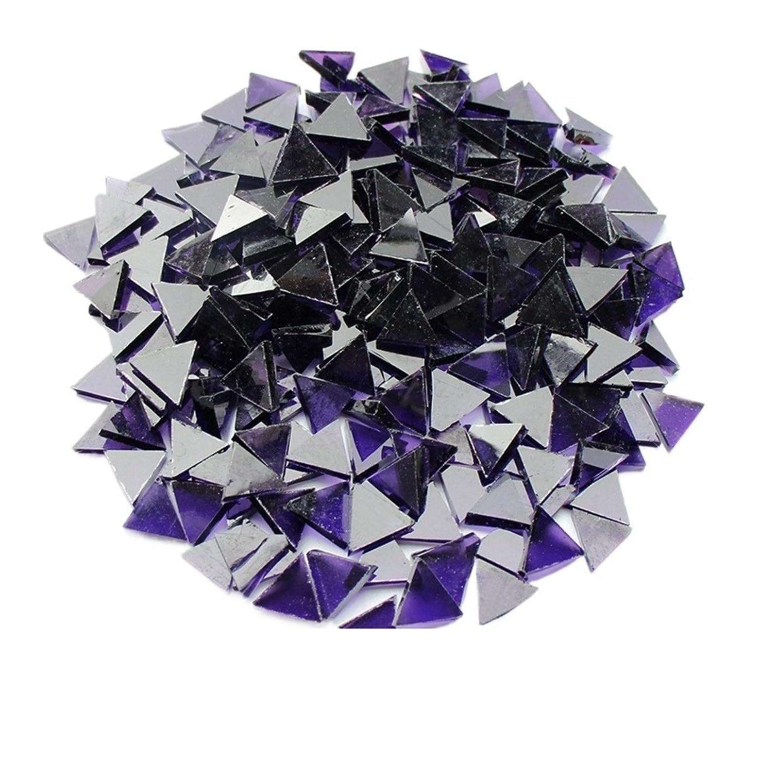 Tessere di mosaico in vetro, Mosaico triangolare in vetro fatto a mano, piastrelle fai da te, multicolore, 1,4 cm, confezione 50(Color2)