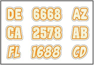 KETABAO Custom Vinyl Boat Registration Number Stickers 2 pcs – Linear Graphic UV-Resistant, Weatherproof – Perfect for Boats, Jet Skis & Yachts – Easy Application C079