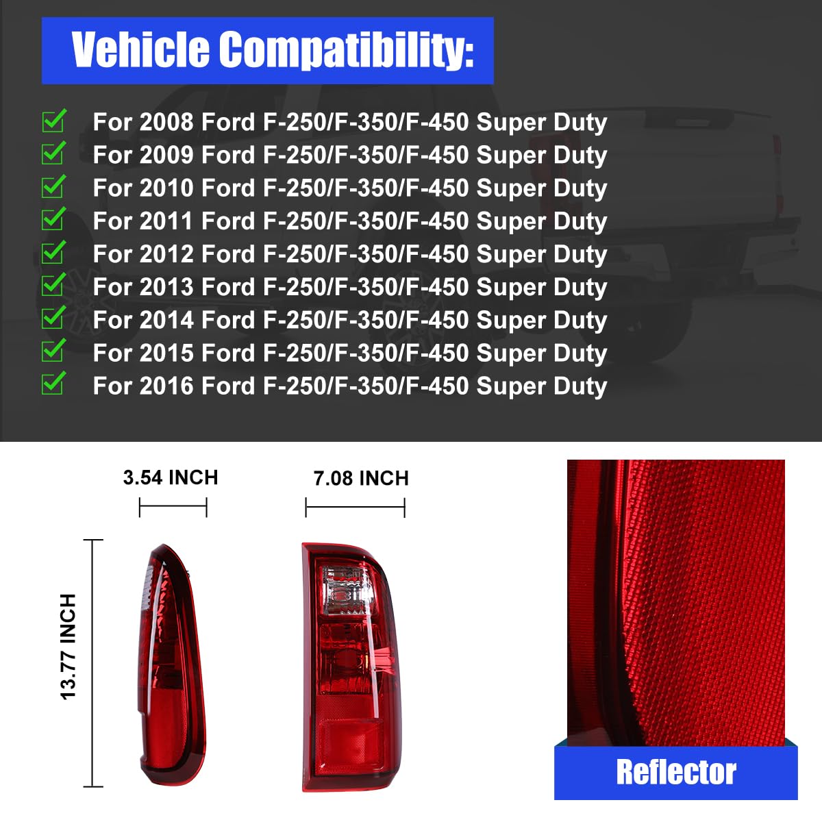Conjuntos De Luz Trasera TYC Para Ford F-250 Super Duty