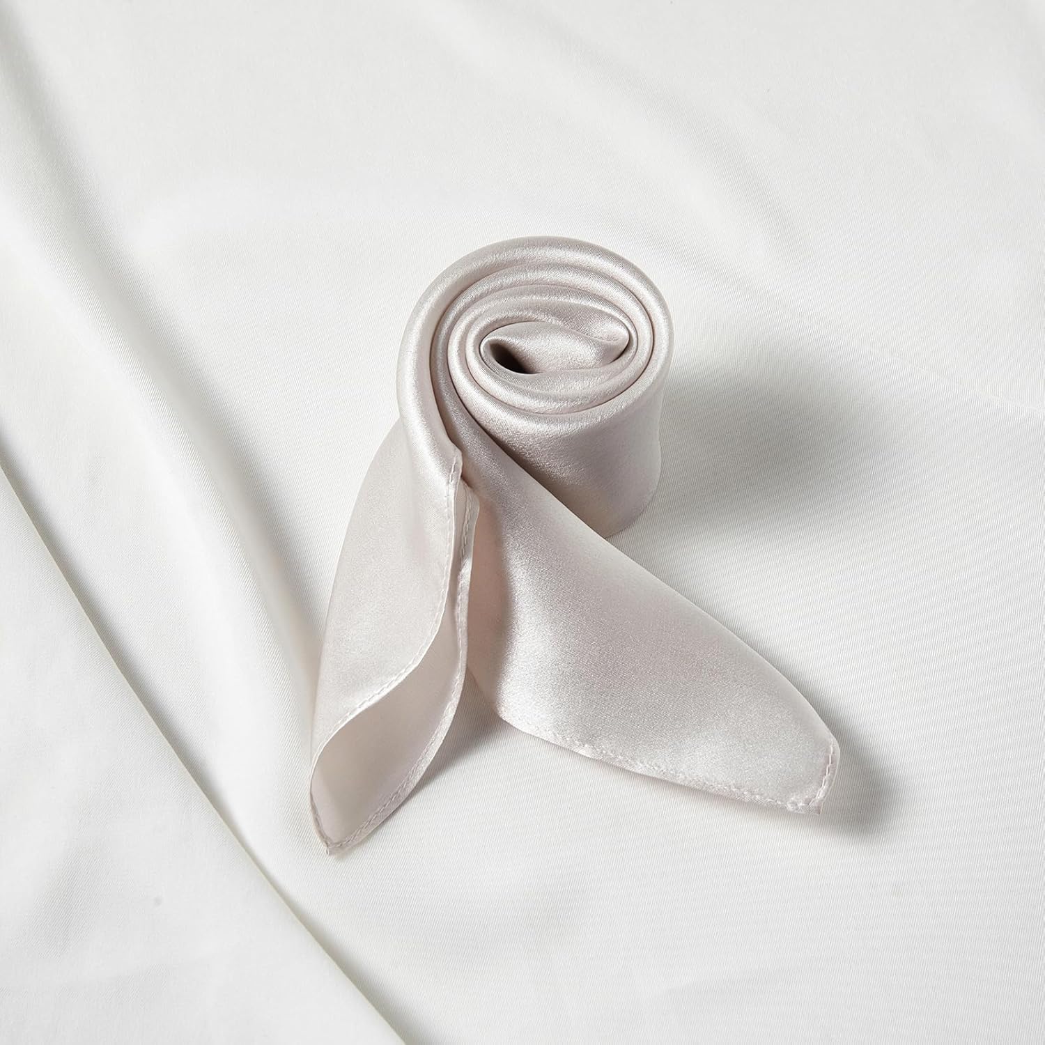 21"x21" Solid Color Mulberry Silk Scarf Silk Hair Wrap Head Scarf Lightweight Square Neckerchief - Image 6