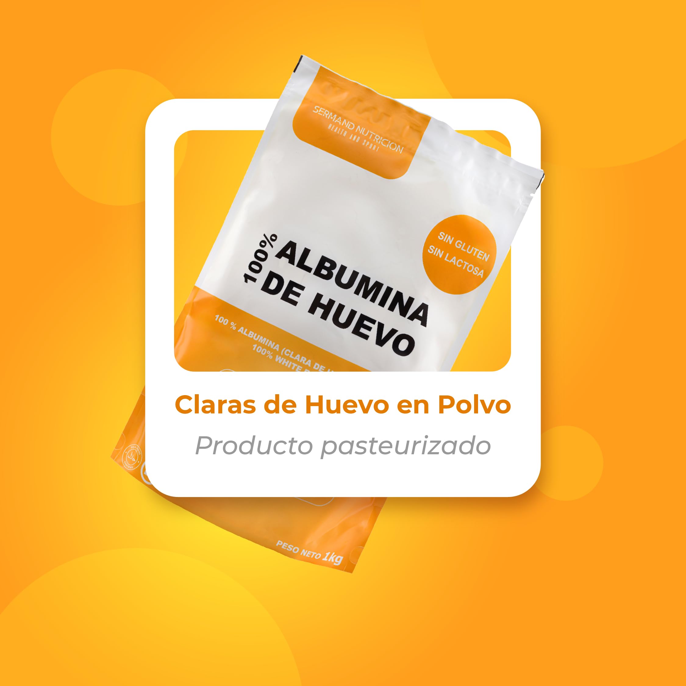 Blanc d'Œuf en Poudre (1 kg) | Blancs d'Œufs en Poudre | Albumine d'Œuf | Sans Additifs | Produits Sans Lactose | Présentation en Sachet Zip