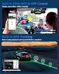 HUPEJOS 4 Channel Dash Cam Front and Rear, 5GHz WiFi GPS Dash Camera for Cars, 360° View Car Camera 4K 2160P/UHD, Free 64GB Card, Dashcam Voice Control, 8 IR Lamp Night Vision,24H Parking Mode(V8PLUS)