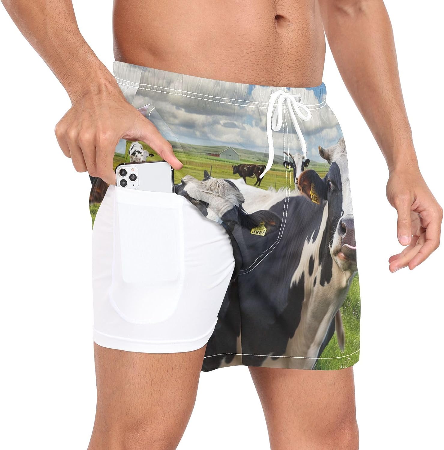Men's Athletic Shorts 2 in 1 Quick Dry Workout Gym Running Shorts for Men S-XXL,Multicolord