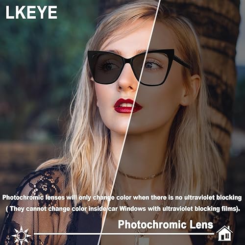 Miniatura 10 de Gafas de lectura de gran tamaño para mujer, ojo de gato, fotocromático, lector de computadora, elegante, para mujer, diseño de moda, grandes gafas