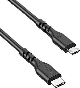 Fasgear USB C to Micro USB Cable, 1 Pack, 3ft/1m | USB 2.0 Type C to Micro USB Cord, Data Sync & Charging, Compatible with Mac-Book Pro/Air, Power Bank, PS4/X-box Controller